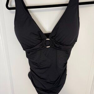 Michael Kors Classic Black One‑Piece Swimsuit (Large)